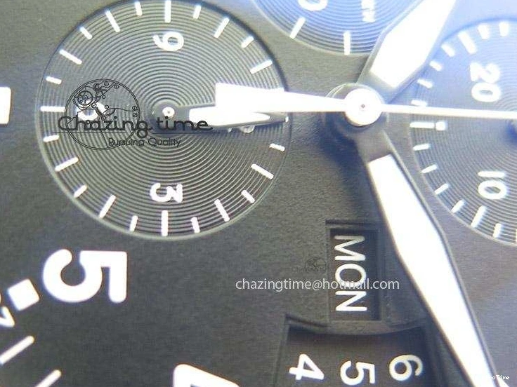 MIROTIME 0122 Minimalist Pilot Chrono 3777 43mm ZF 1:1 Best Edition Black Dial On SS Bracelet A 7364